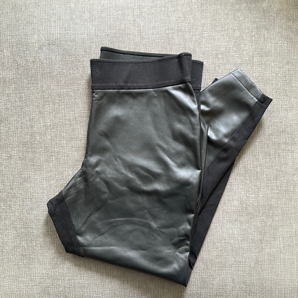 Faux leather pant